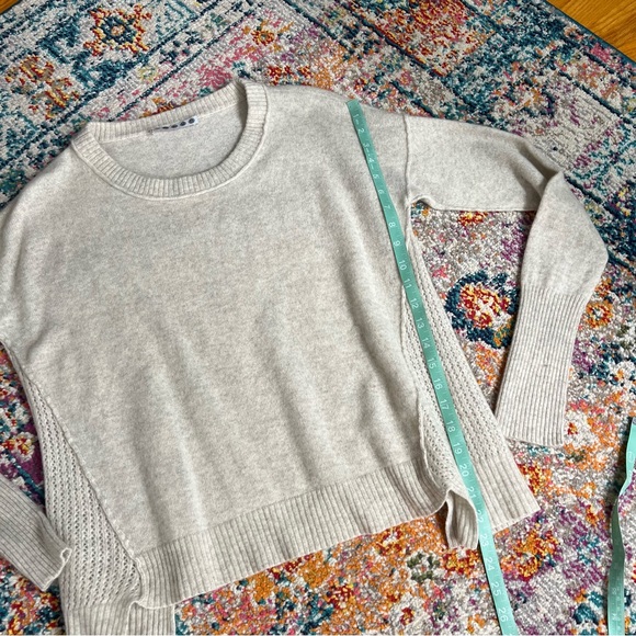 KOKUN Cashmere Crewneck Boxy Open Knit Side Sweater - Picture 8 of 11